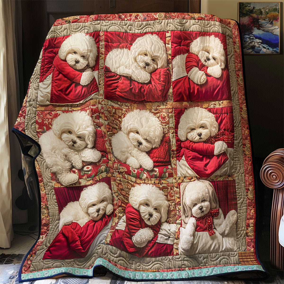 Bichon Frise Cozy WWN1209073CL Quilt