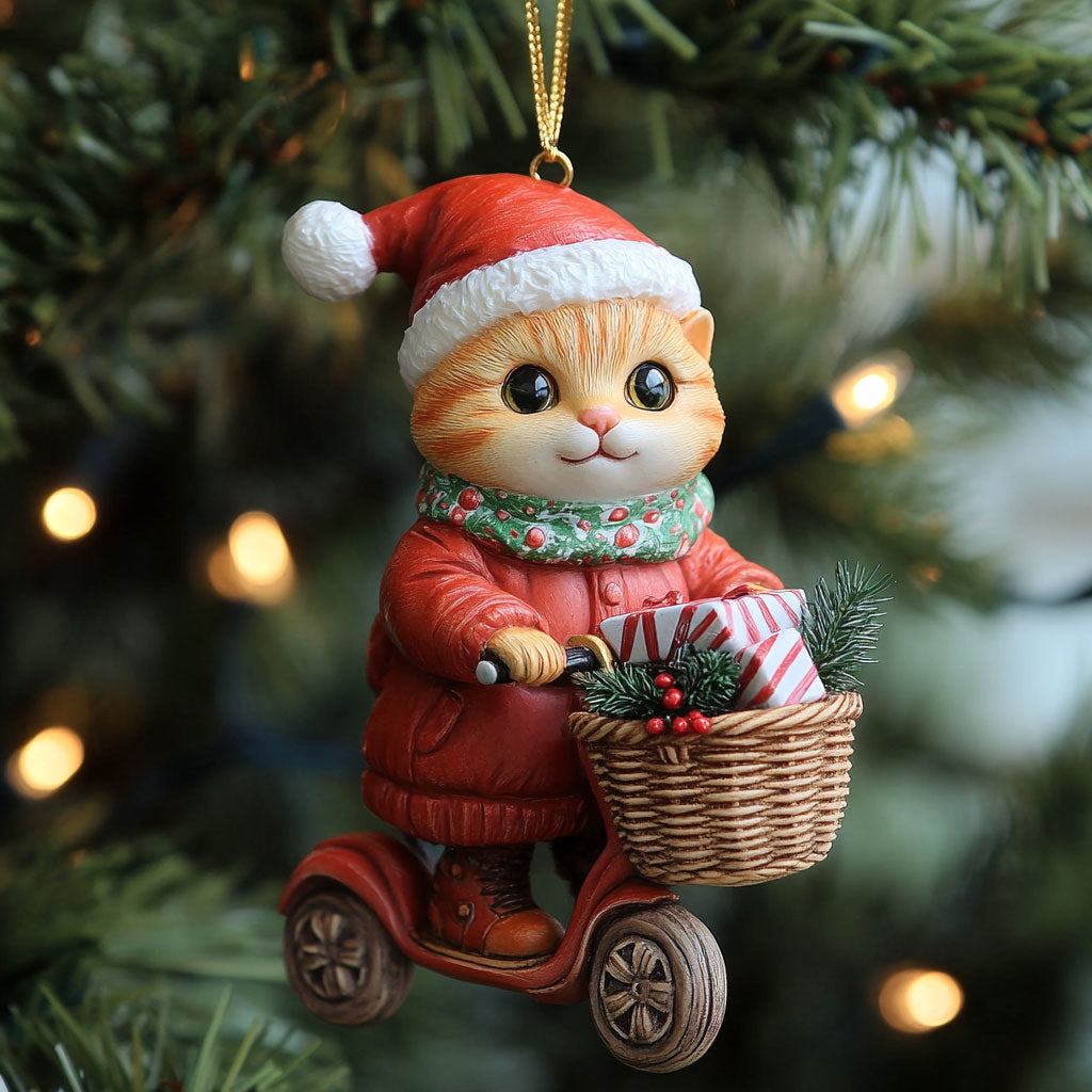 Scooter Cat CP2411048CL Christmas Ornament