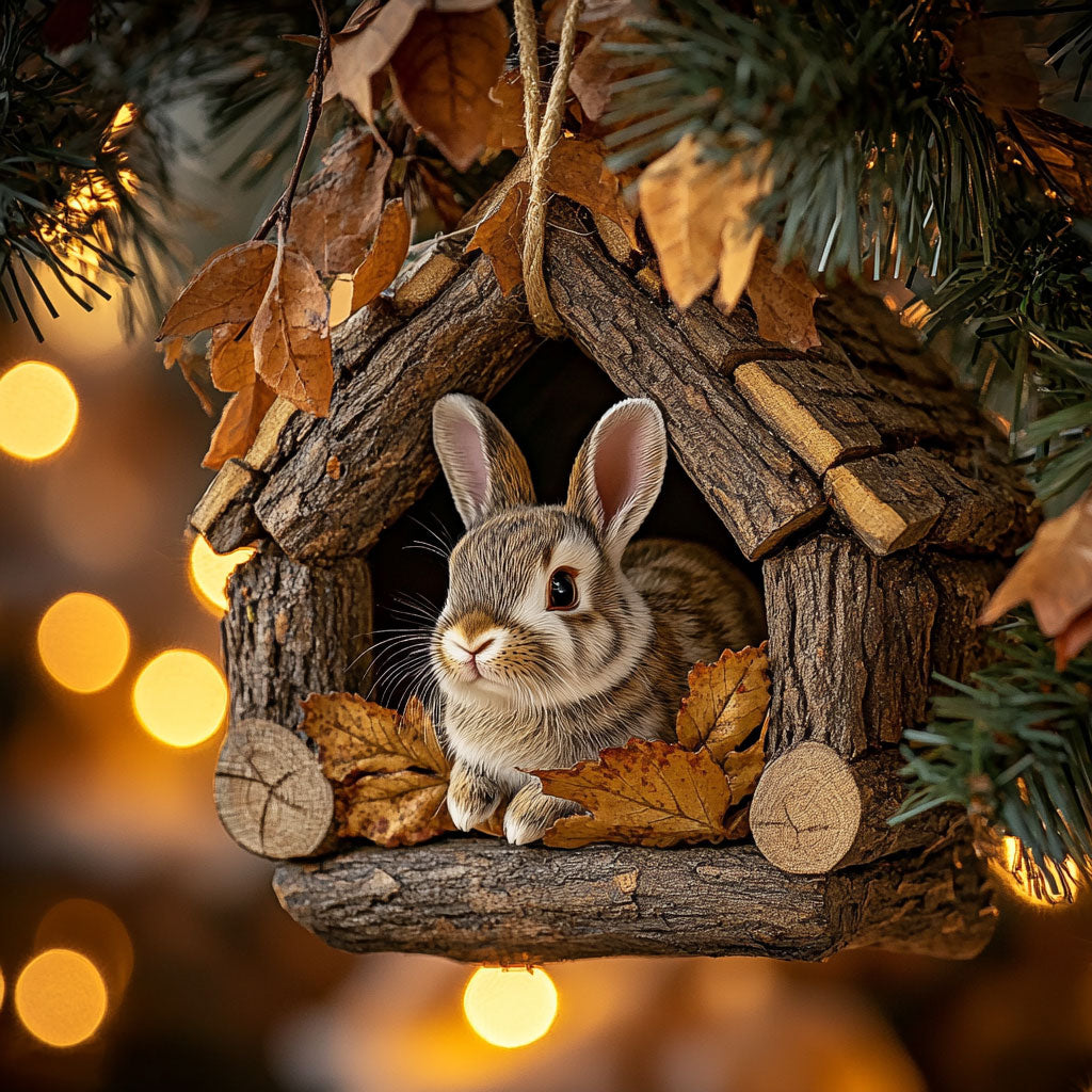 Rabbit Woodland Noel WN2411075CL Christmas Ornament