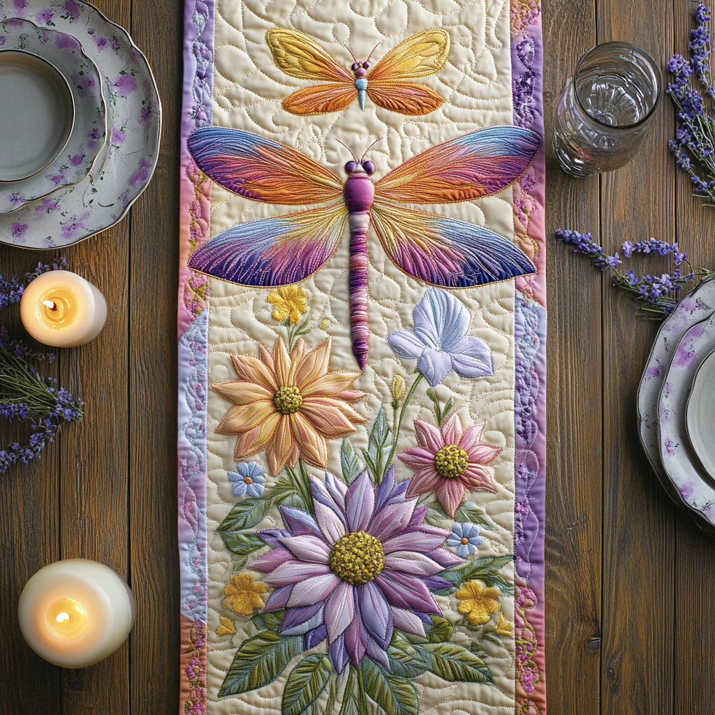 Floral Dragonfly CW1606017CL Quilted Table Runner – Cozzyhomes
