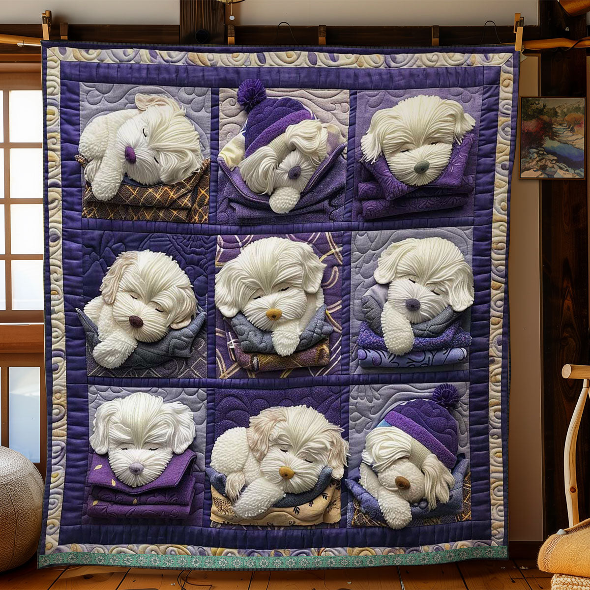 Bichon Frise Dream WN1209007CL Quilt