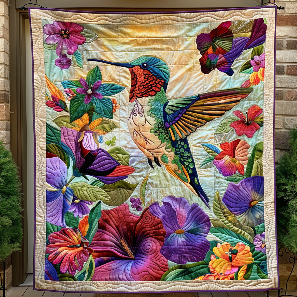 Hummingbird Bloom WN1909114CL Quilt