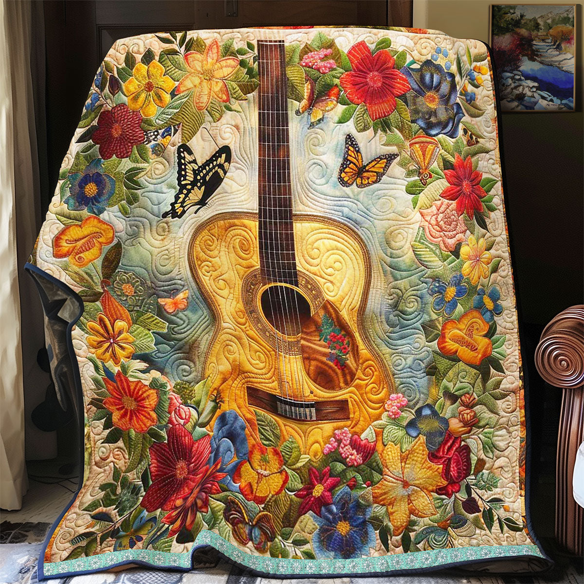 Flower Guitar WJ1109005CL Quilt