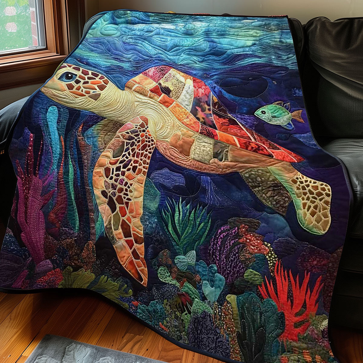 Tropical Sea Turtle WP0508033CL Quilt