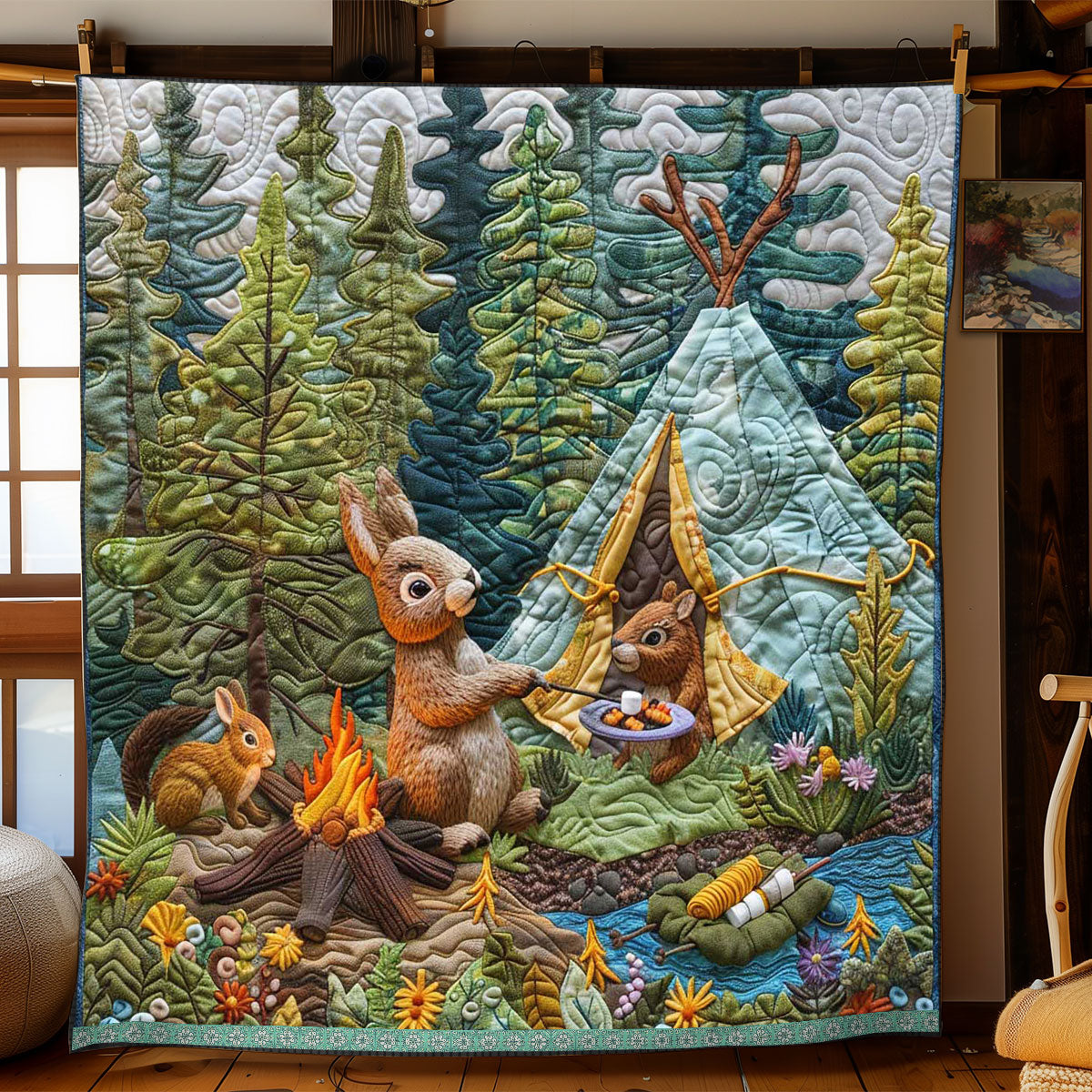 Bunny Marshmallow Chef WP0909051CL Quilt