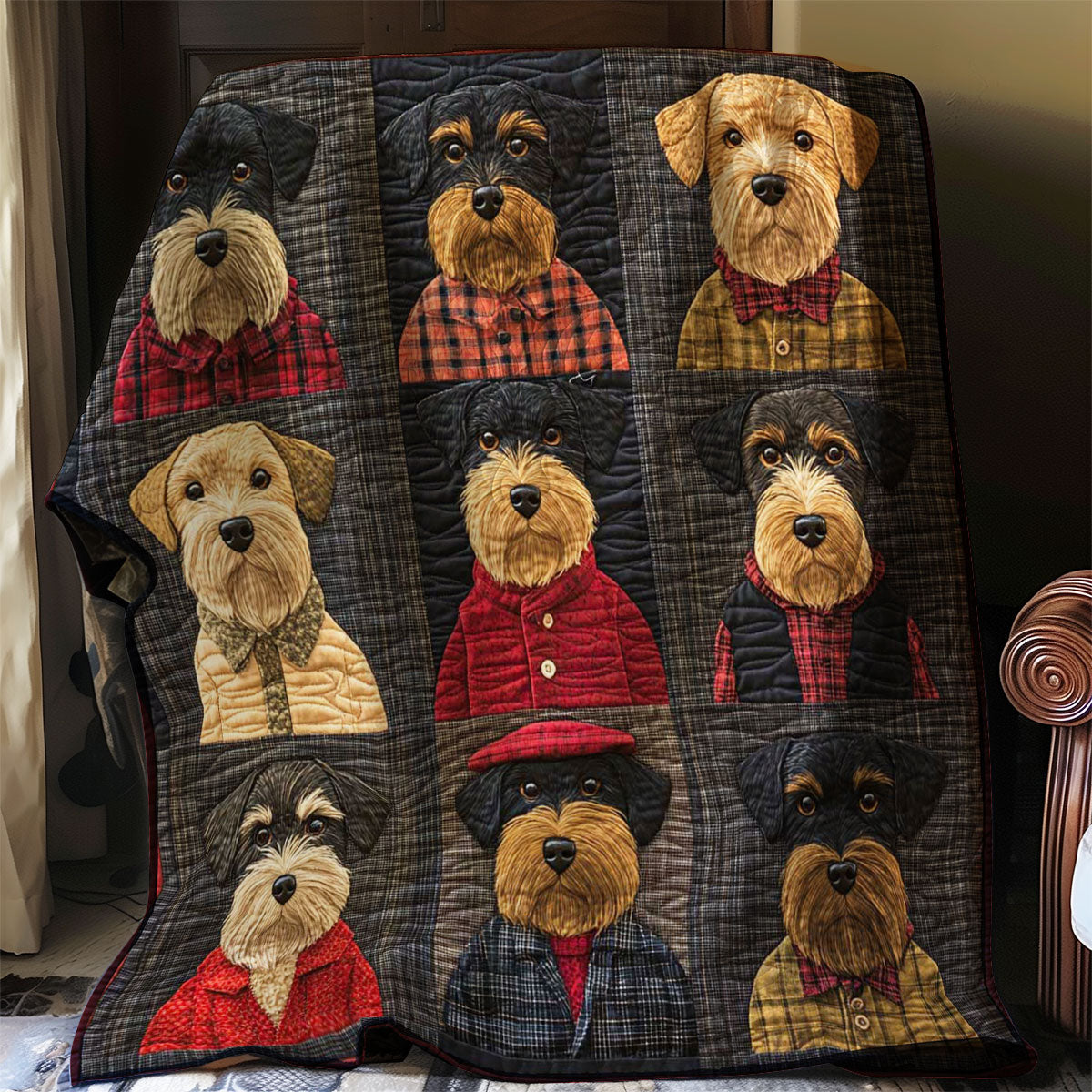 Collection Miniature Schnauzer WP0508028CL Quilt