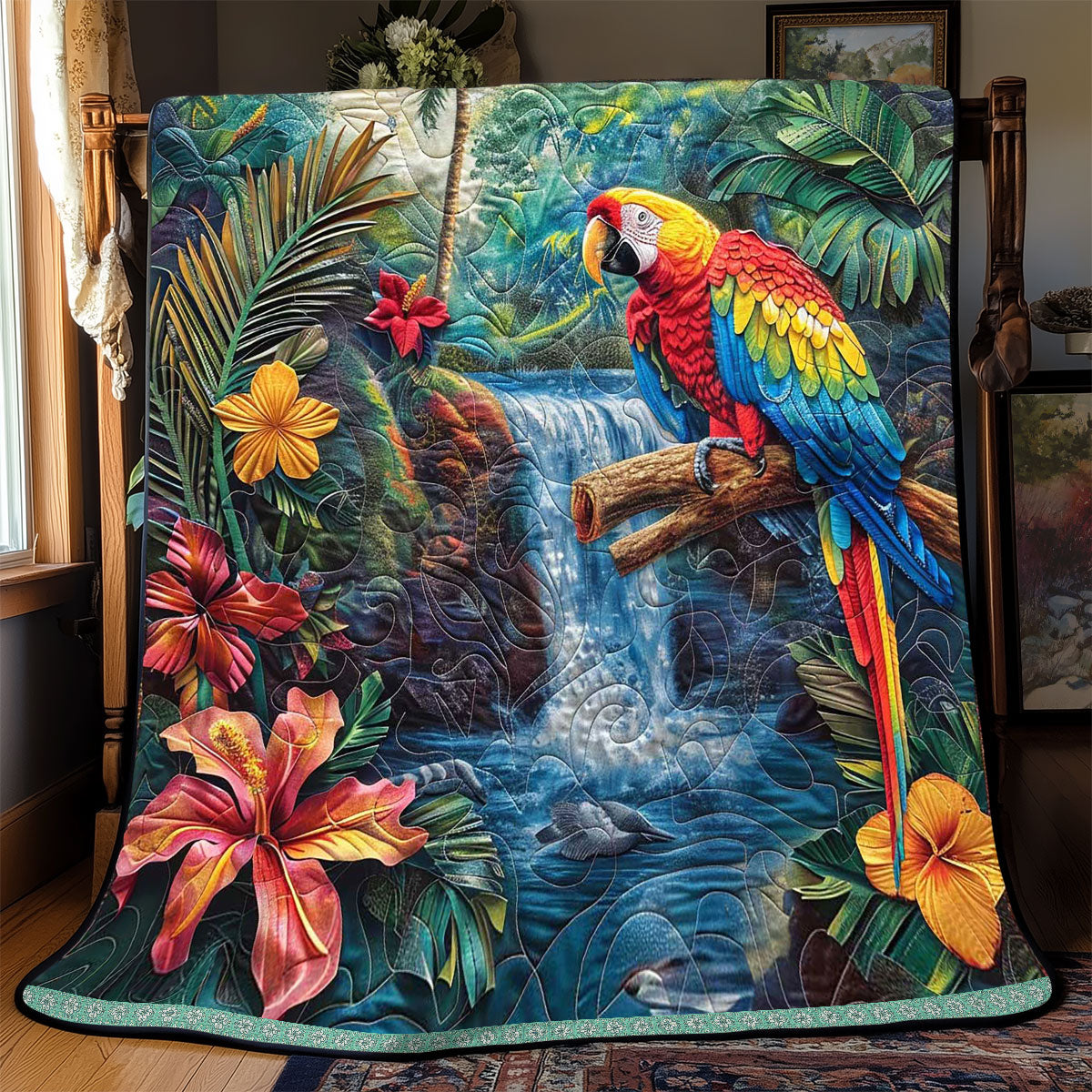 Colorful Parrot WP0909043CL Quilt