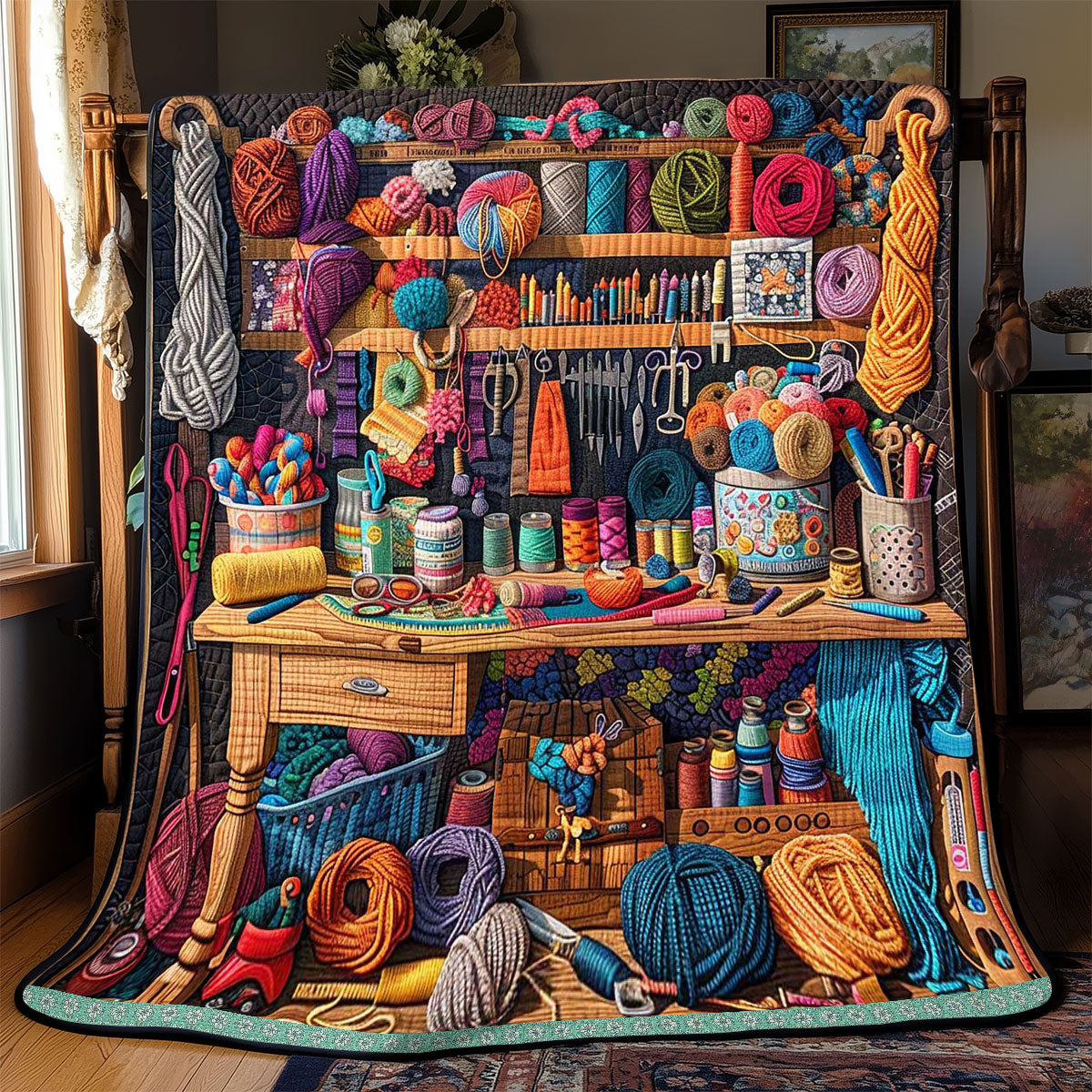 Knitting Work Space WP0409027CL Quilt