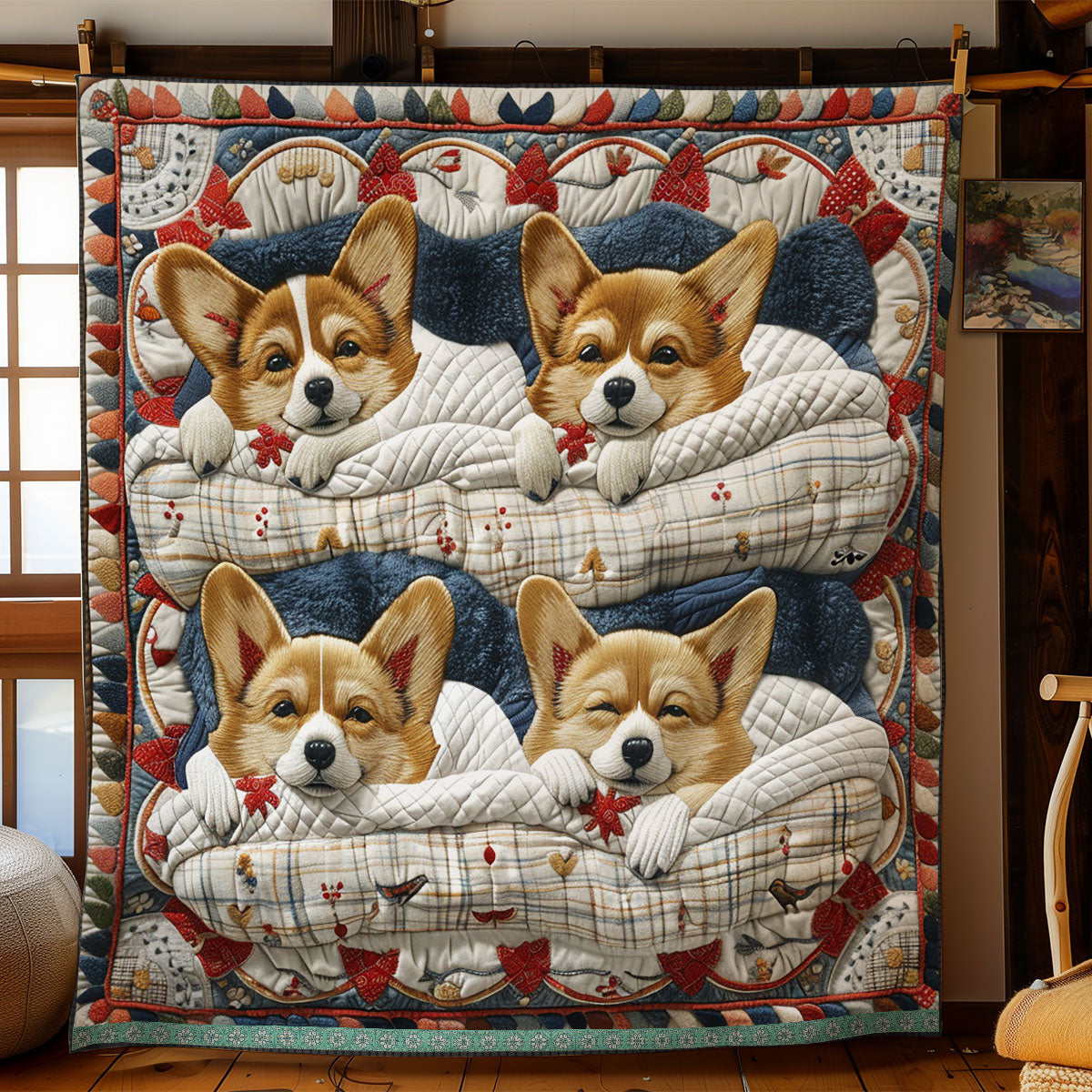 Corgi Joy WN1909072CL Quilt