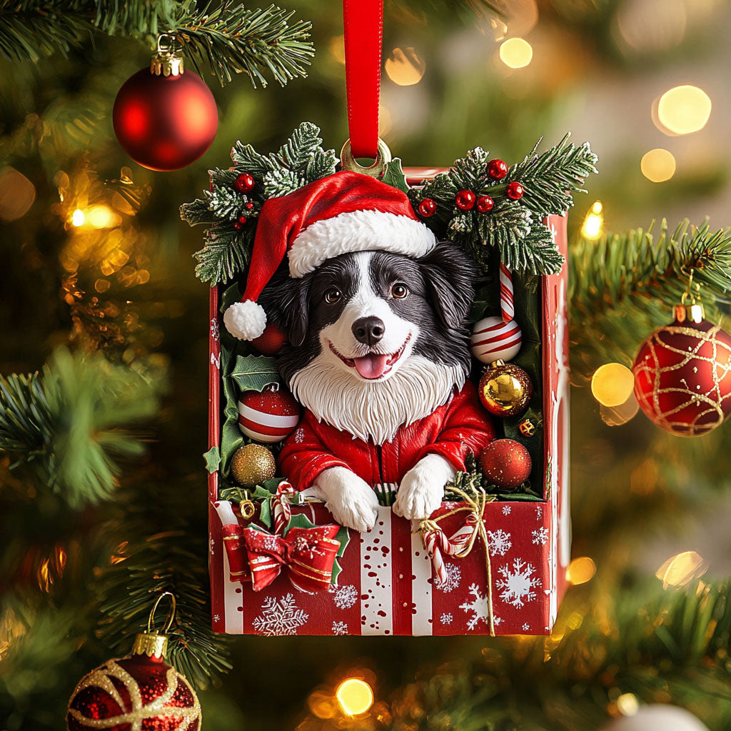 Border Collie Christmas Joy WN1510003CL Christmas Ornament