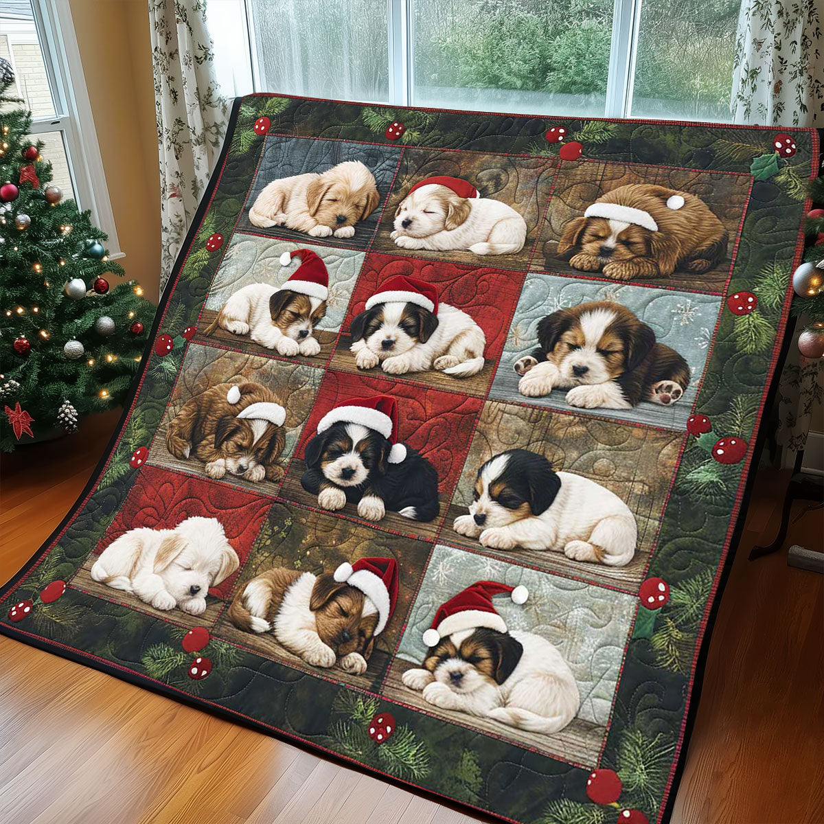 Christmas Puppy WP1508006CL Quilt