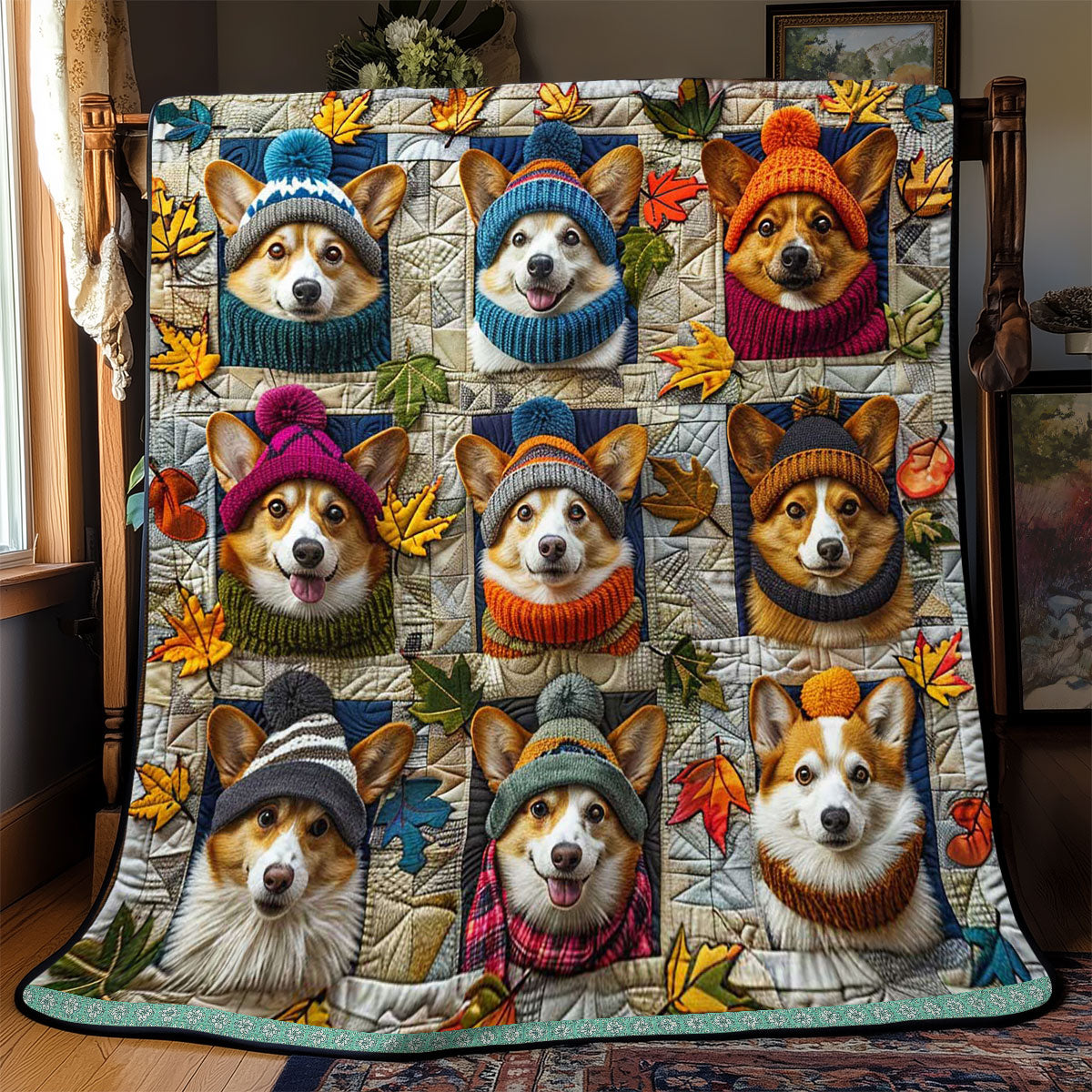 Cute Corgi WJ1209004CL Quilt