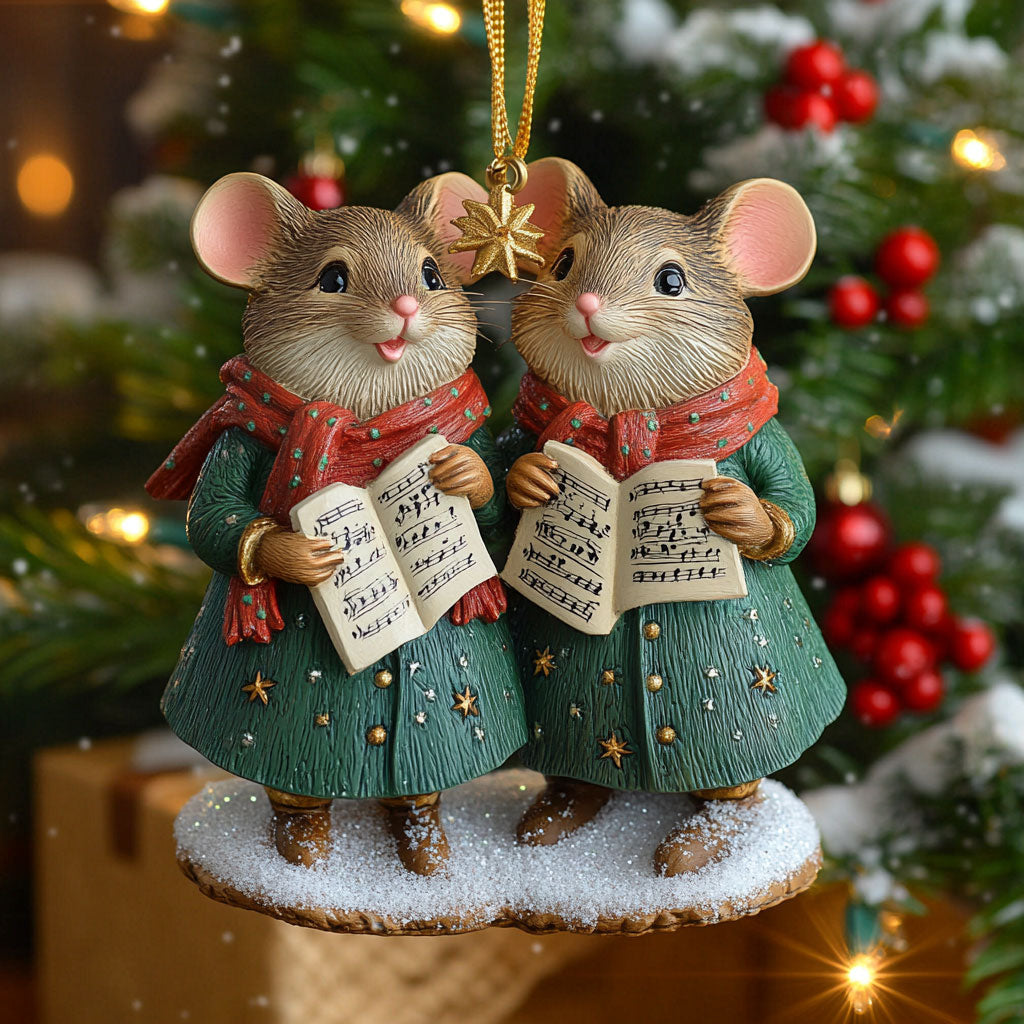 Winter Singing Mice CW1511075CL Christmas Ornament