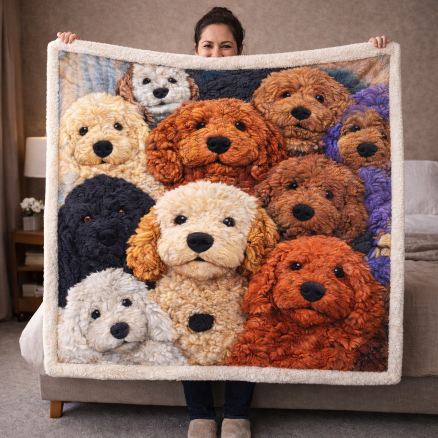 Fluffy Friends Forever KL2101002CL Faux Fur Throw Blanket