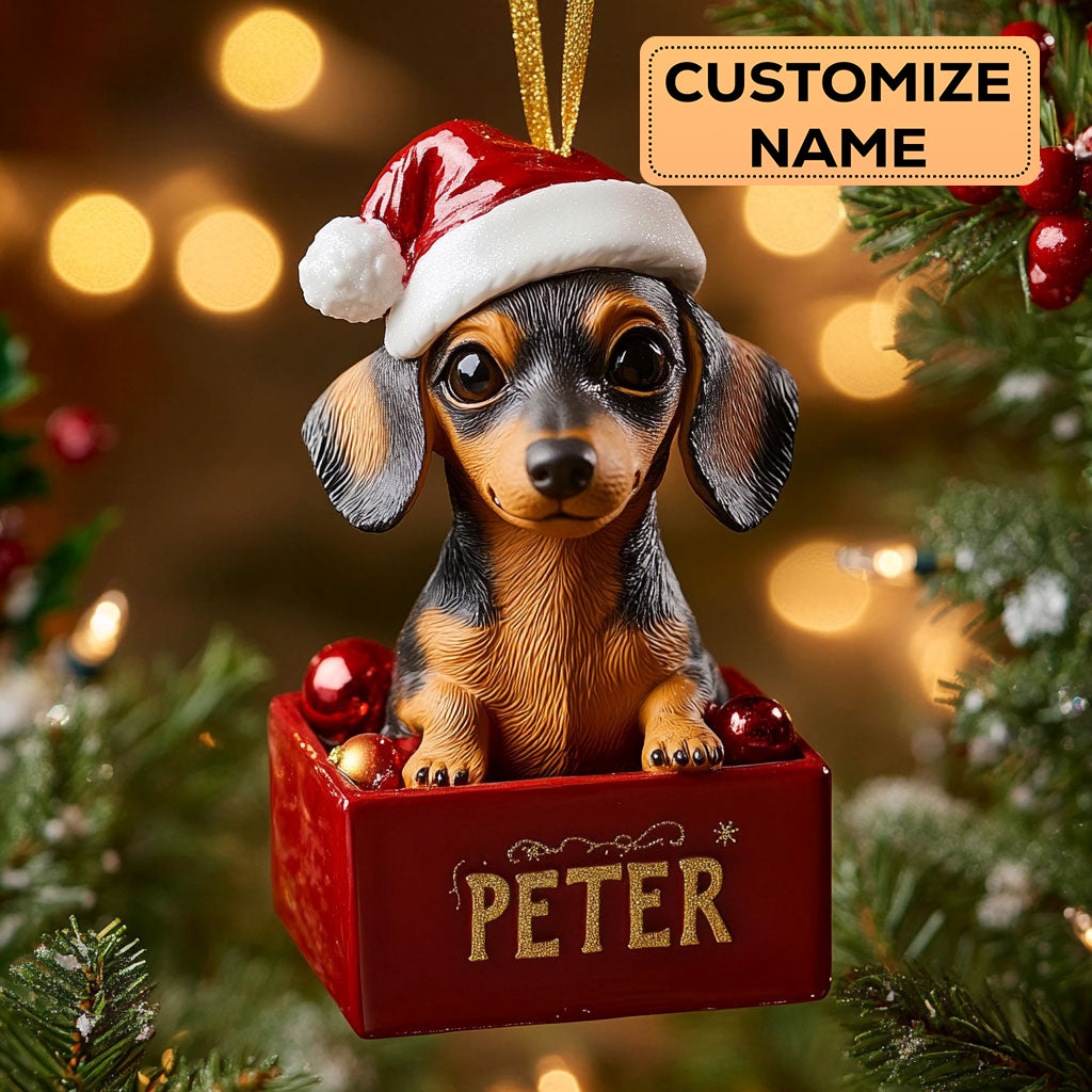 Dachshund Christmas CW2411014CL Personalized Christmas Ornament