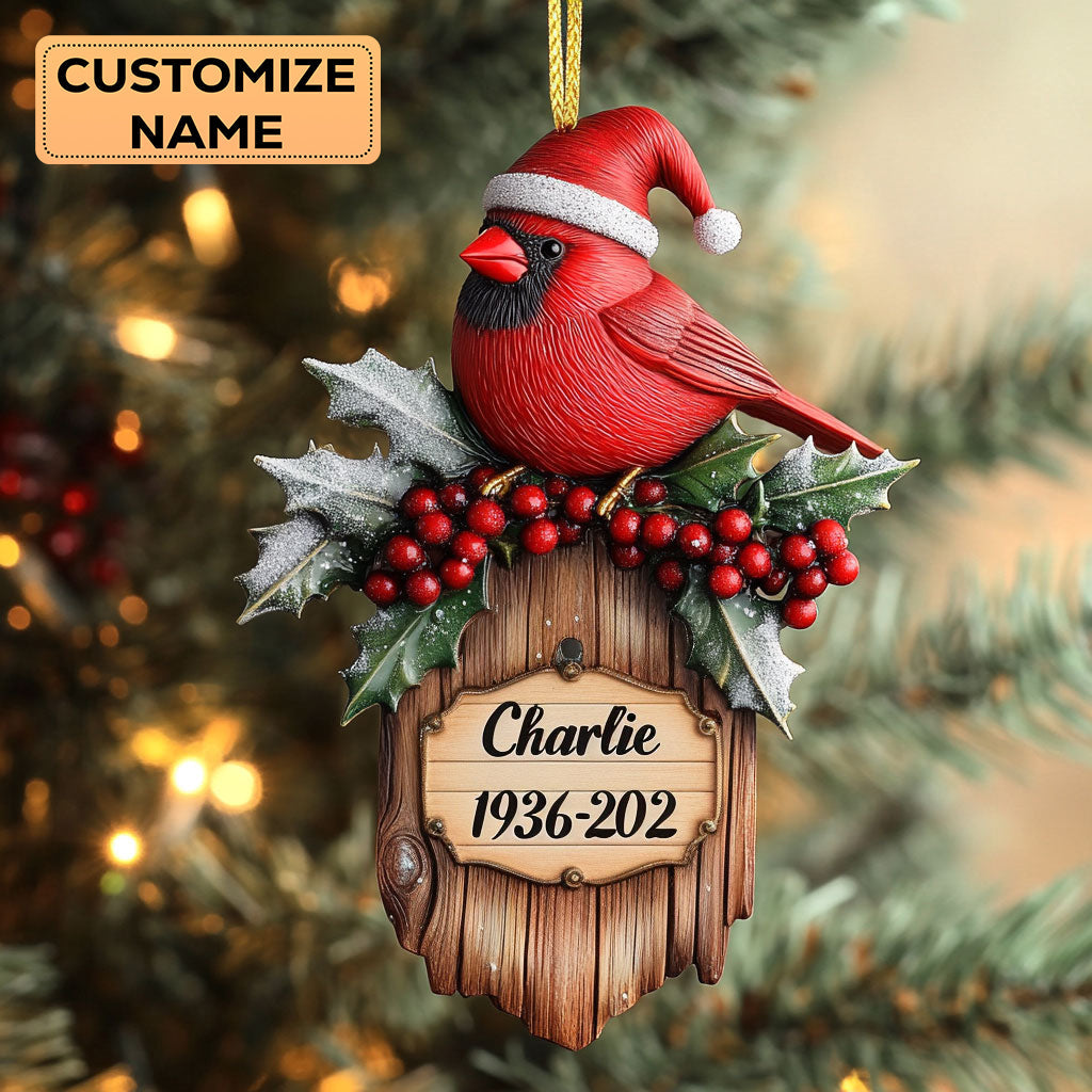 Memory Glow Cardinal WN2110073CL Personalized Christmas Ornament