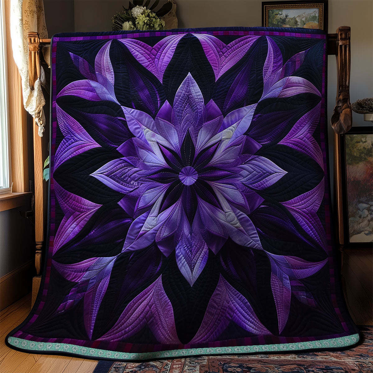 Celestial Purple Petals WN1309027CL Quilt
