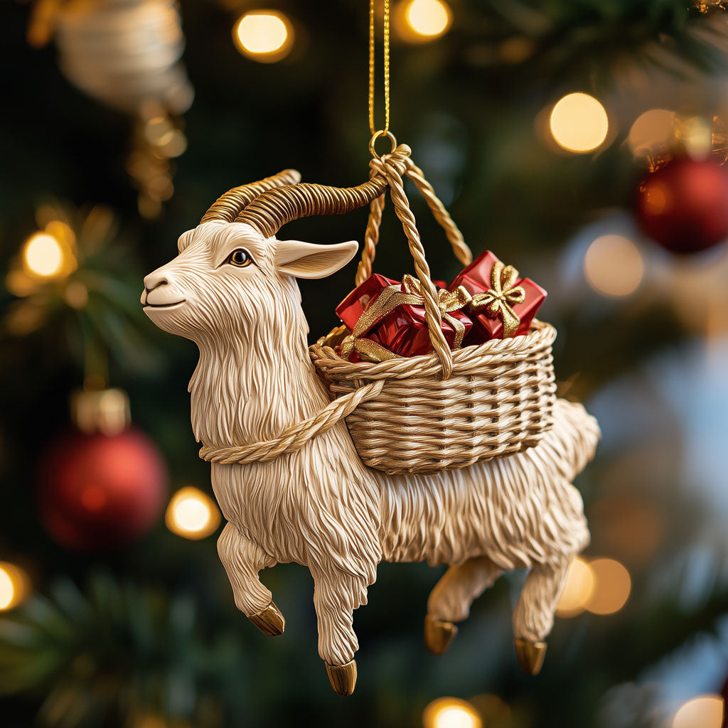 Holiday Pack Goat LT2710024CL Christmas Ornament