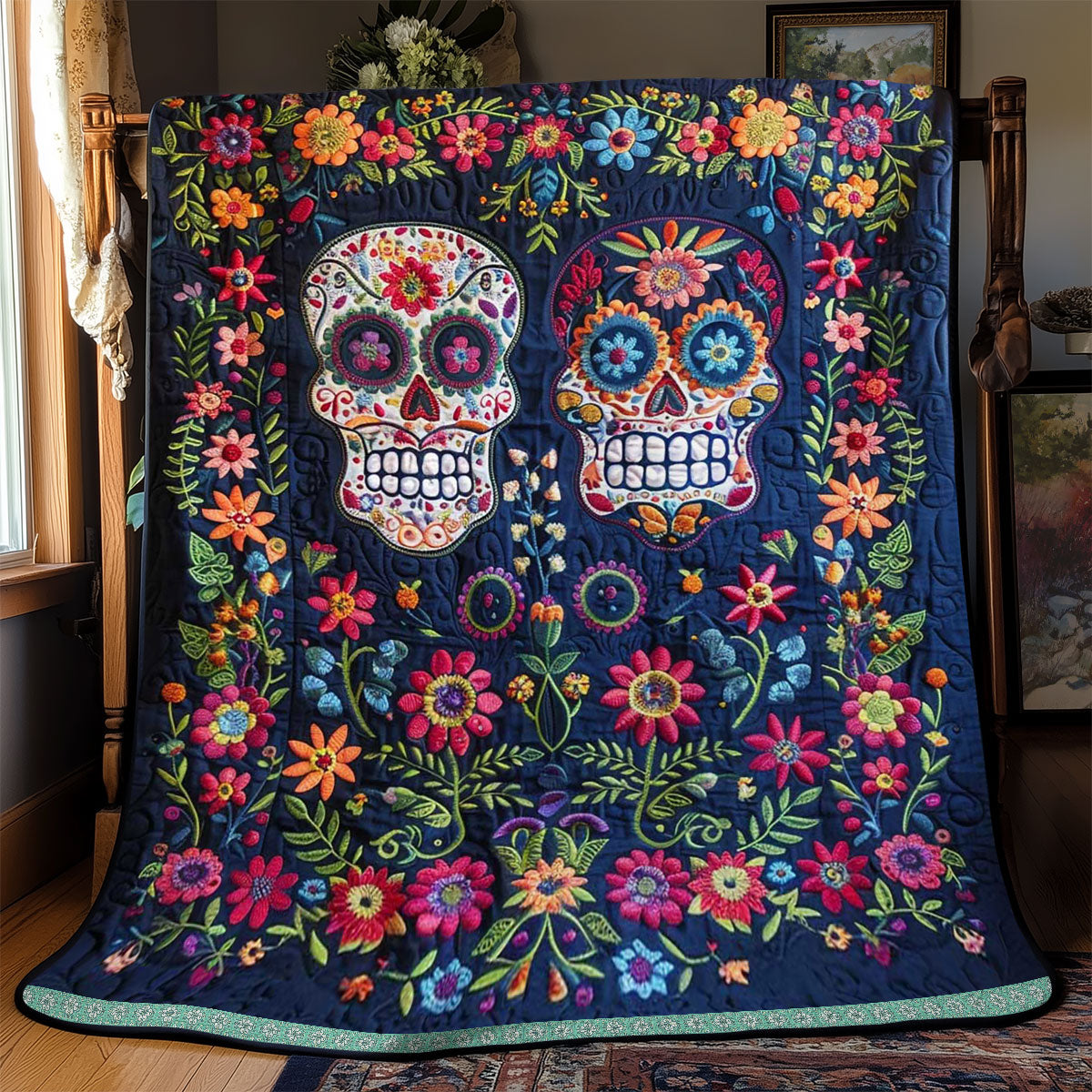 Sugar Skulls WJ1109022CL Quilt