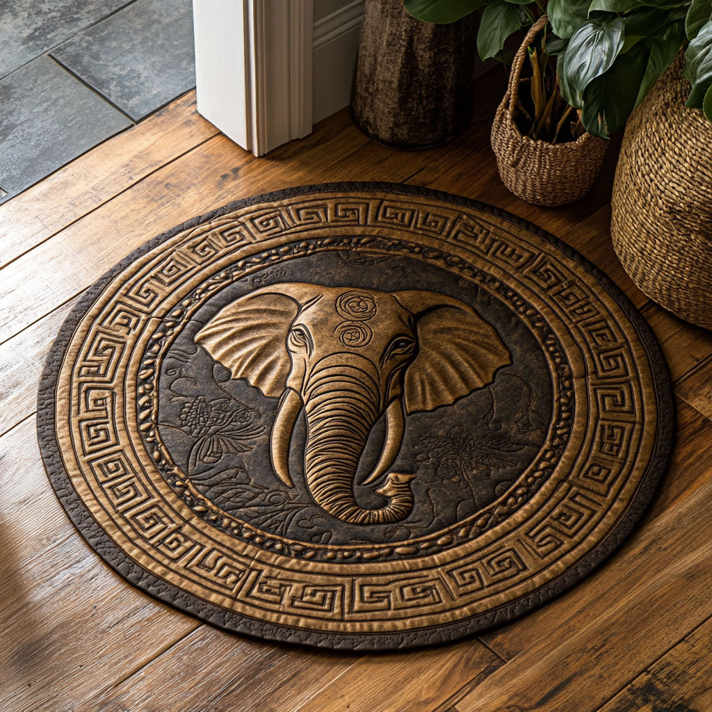 Guardian of the Forest Quilted Round Mat NCU0PTT1799