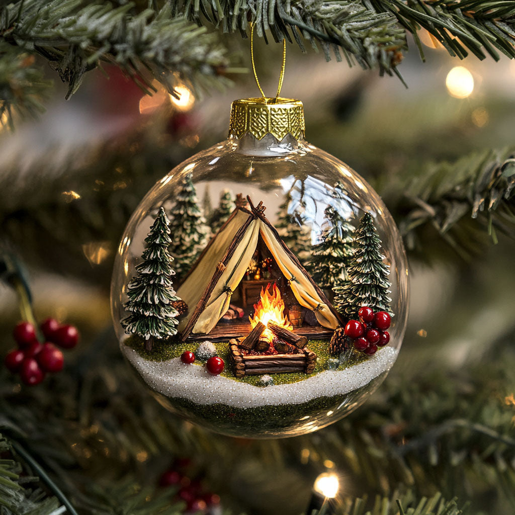 Christmas Night Camping WN2310009CL Christmas Ornament