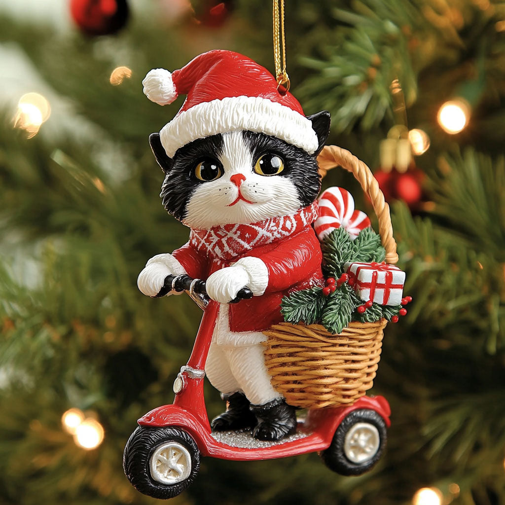 Festive Feline CP2411049CL Christmas Ornament