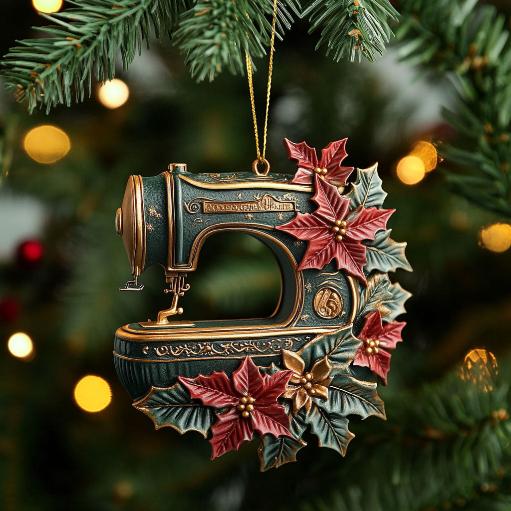Festive Sewing Machine WN2010024CL Christmas Ornament