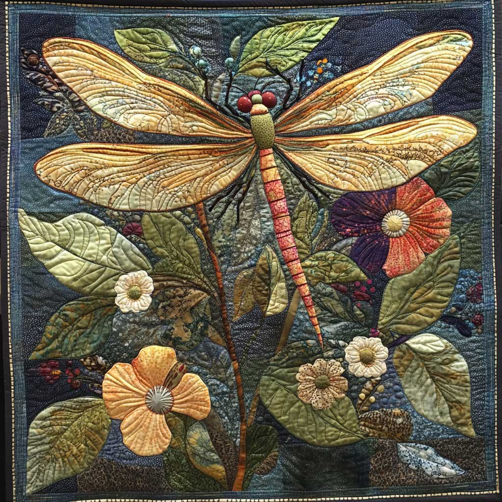 Flowers Dragonfly WM3107101CL Quilt Pillow Case