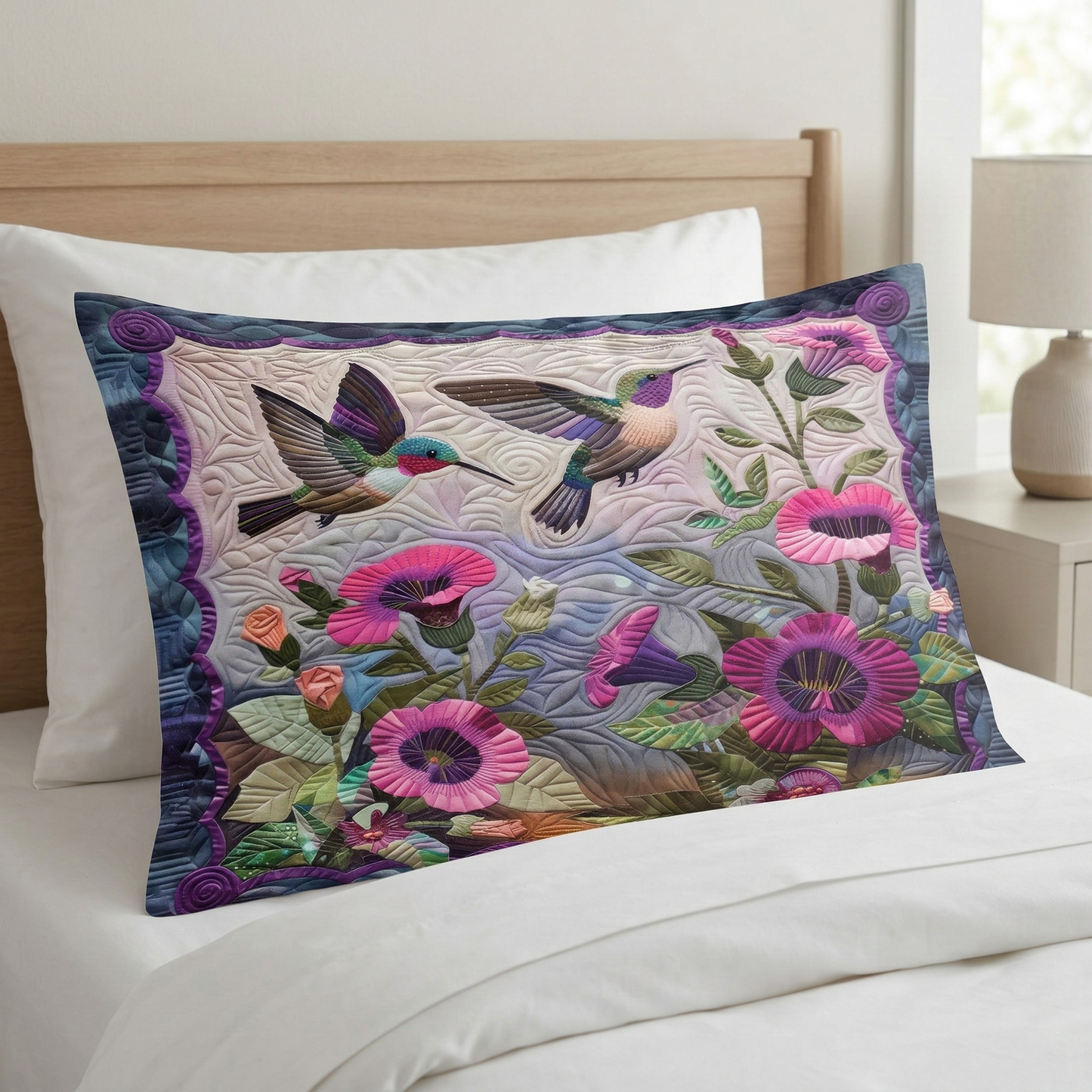 Hummingbird XR1003001CL Quilted Bedding Pillow Case