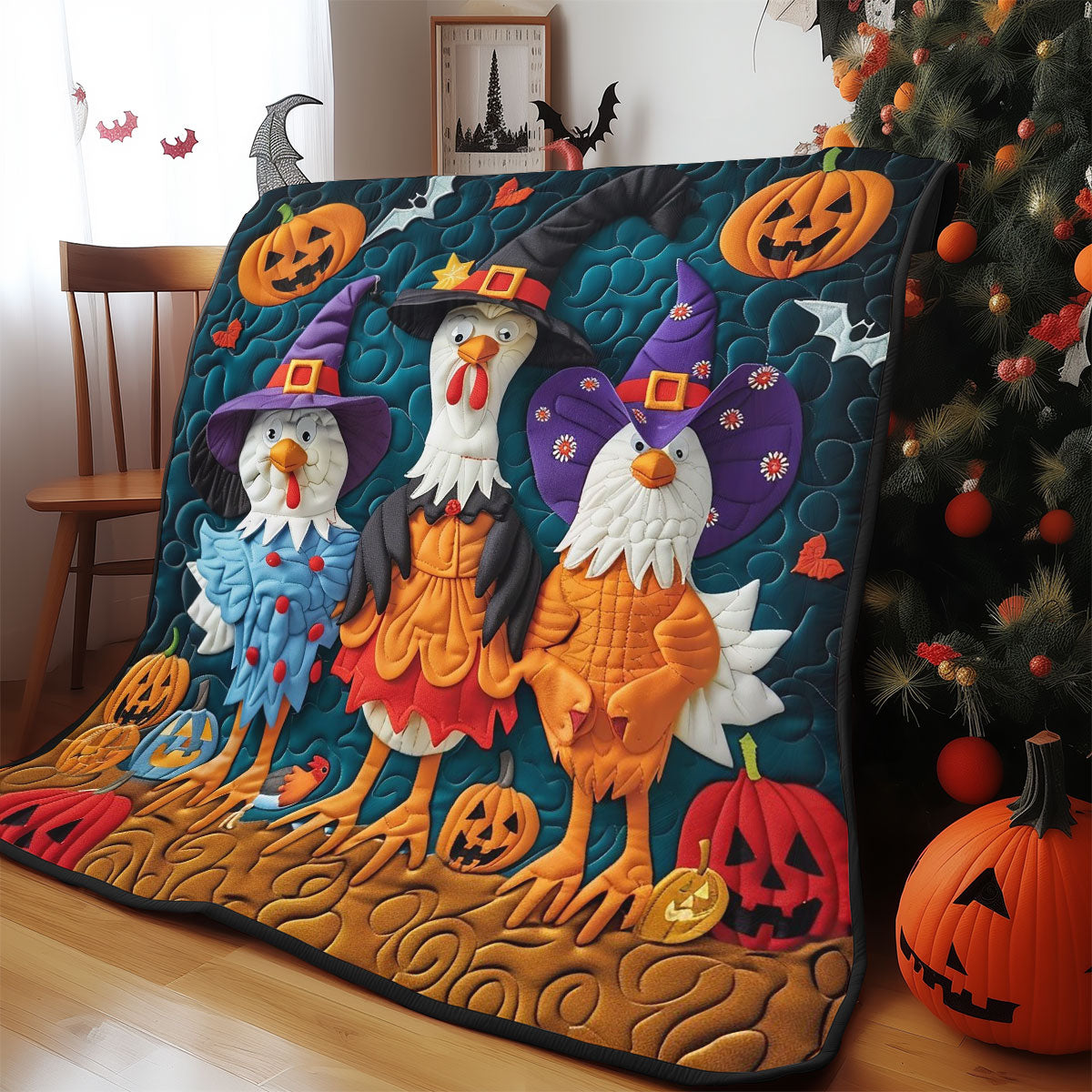 Chickens Halloween WO2908003CL Quilt