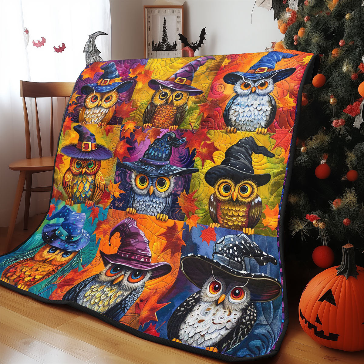 Owls With Witch Hats WO2908079CL Quilt