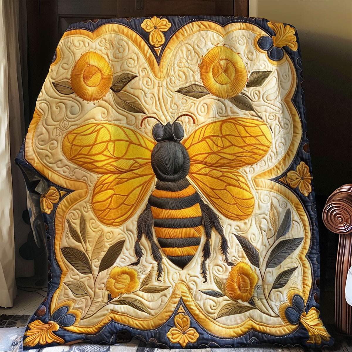 Bee Golden WO2708004CL Quilt