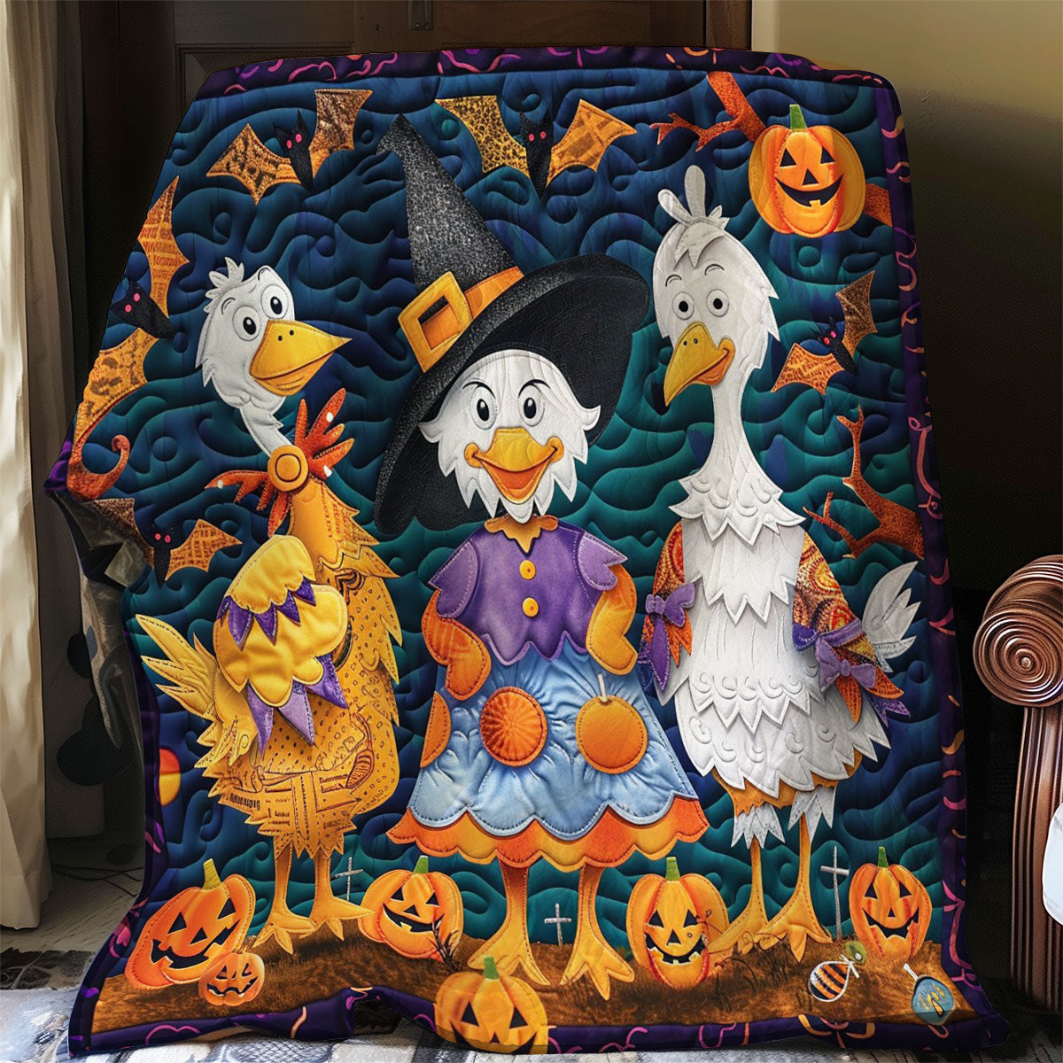 Chicken Halloween WO2908004CL Quilt