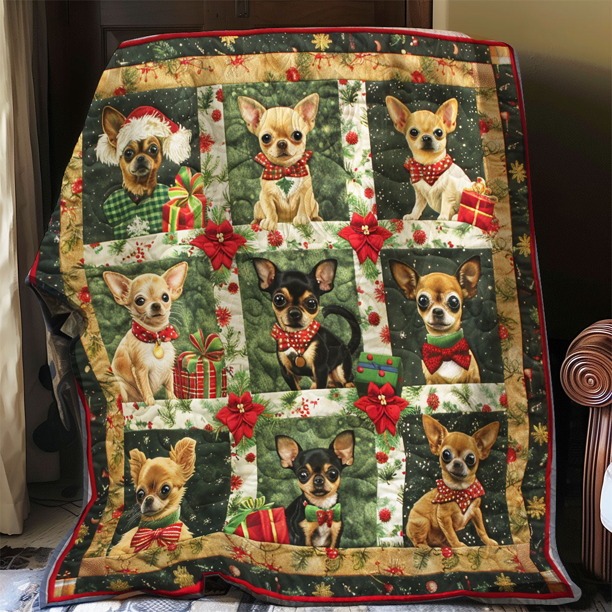 Chihuahua And Gifts WO2008043CL Quilt