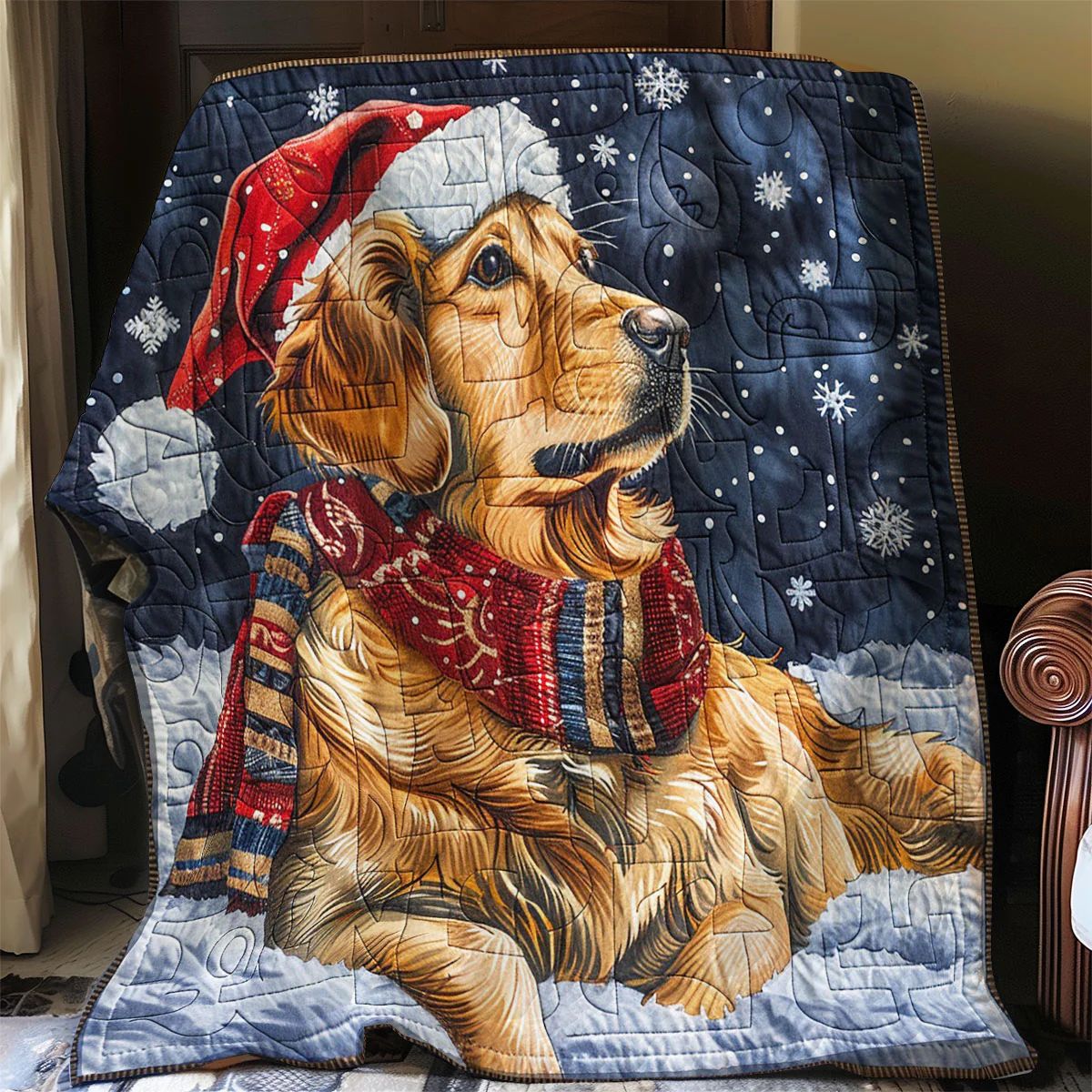 Golden Retriever Is Intelligent WO1408020CL Quilt