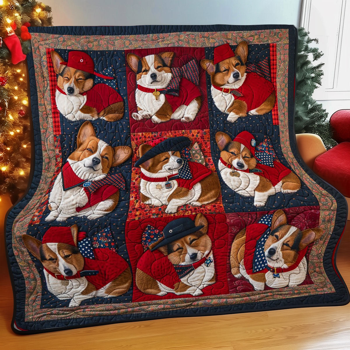 Sleepy Corgi WM3008035CL Quilt