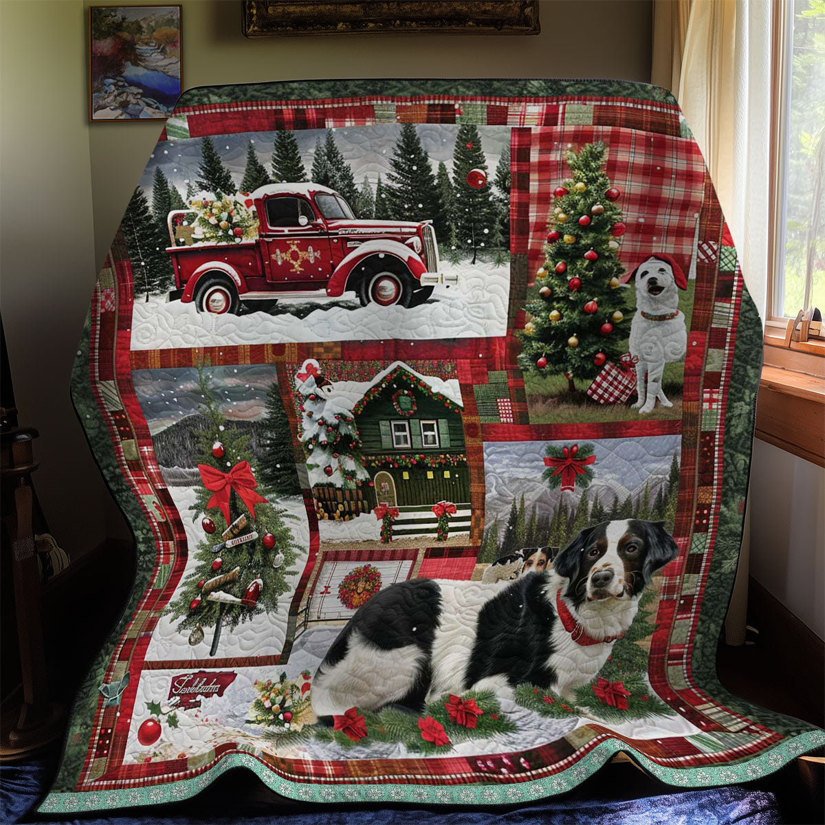 Bernese Mountain Winter Wonderland WN3008002CL Quilt