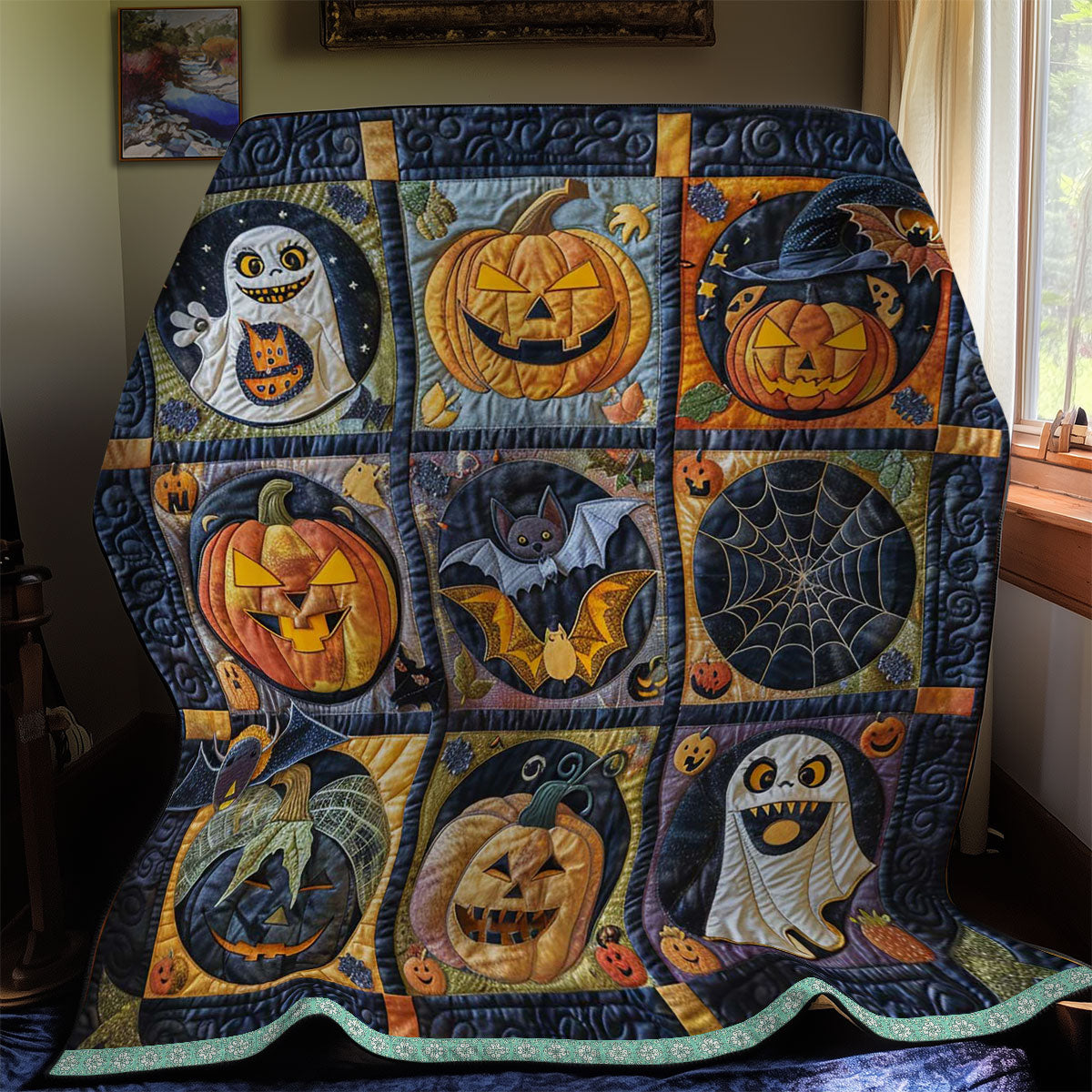 Ghostly Halloween Nights WN2908056CL Quilt