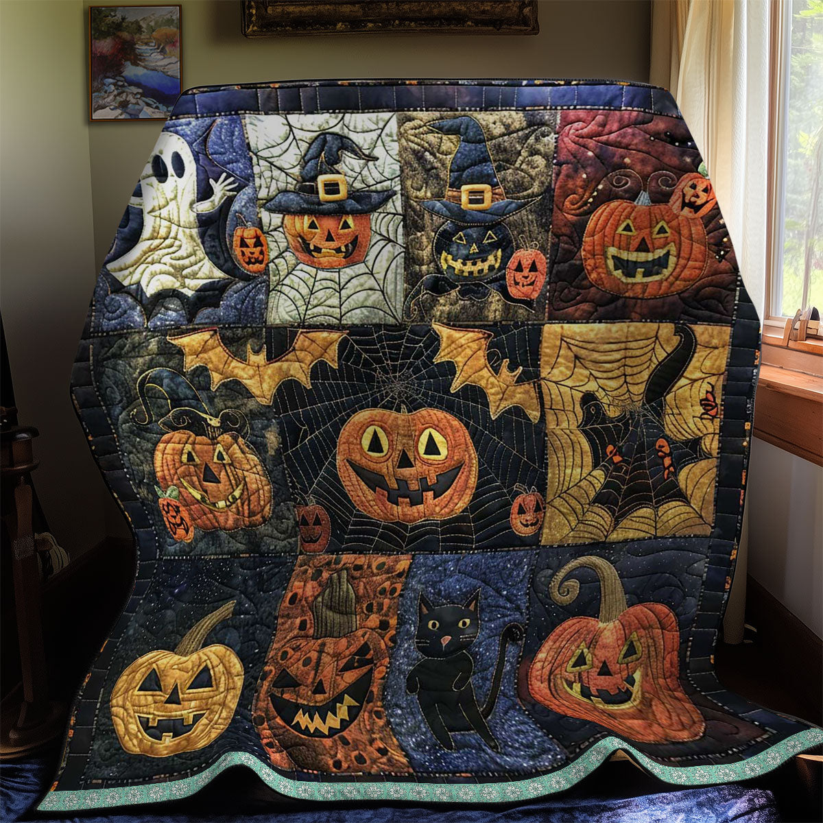 Halloween Ghostly Webs WN2908048CL Quilt