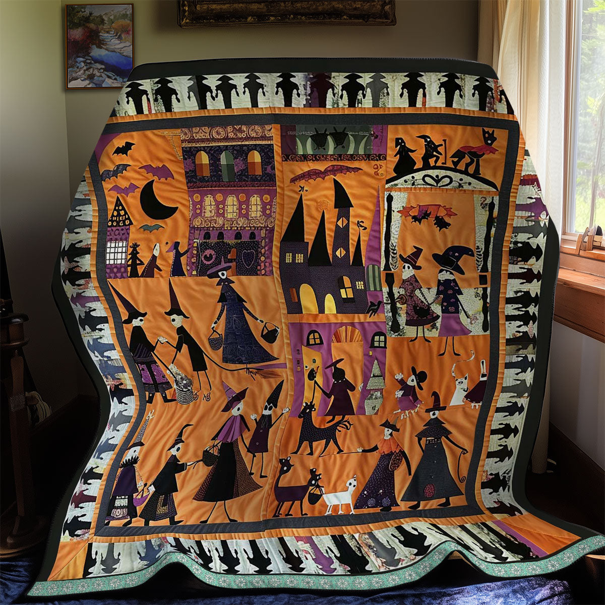 Halloween Witches' Magic Market WN3008044CL Quilt