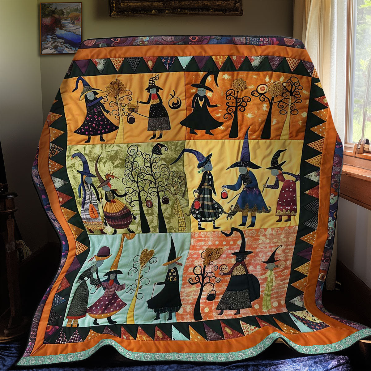 Halloween Witches' Magical Night WN3008040CL Quilt