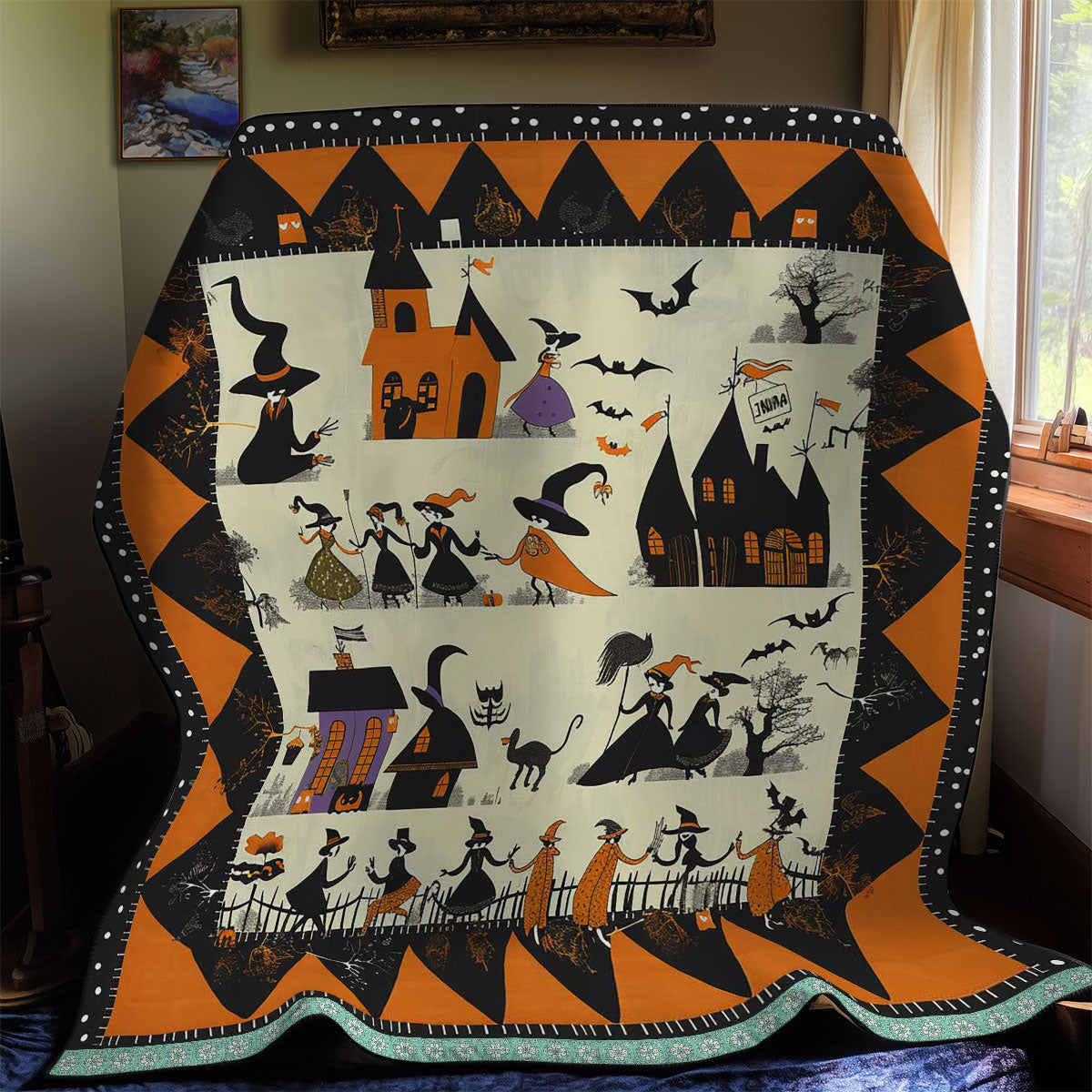 Halloween Witches' Potion Party WN3008037CL Quilt
