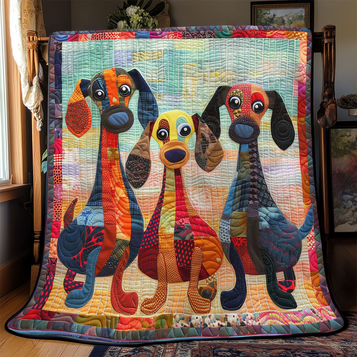Happy Dachshund WN2208054CL Quilt