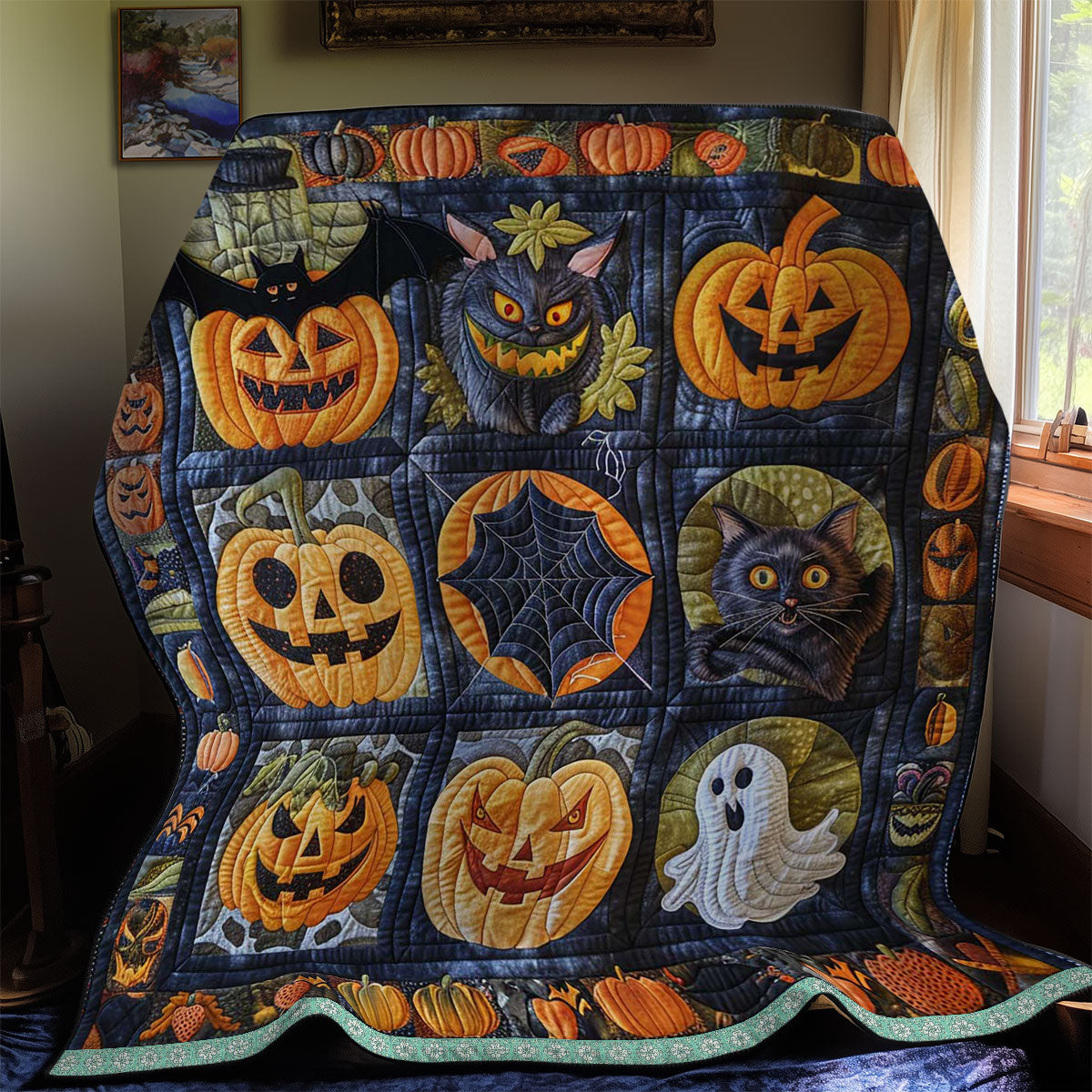 Pumpkin Patch Halloween WN2908047CL Quilt