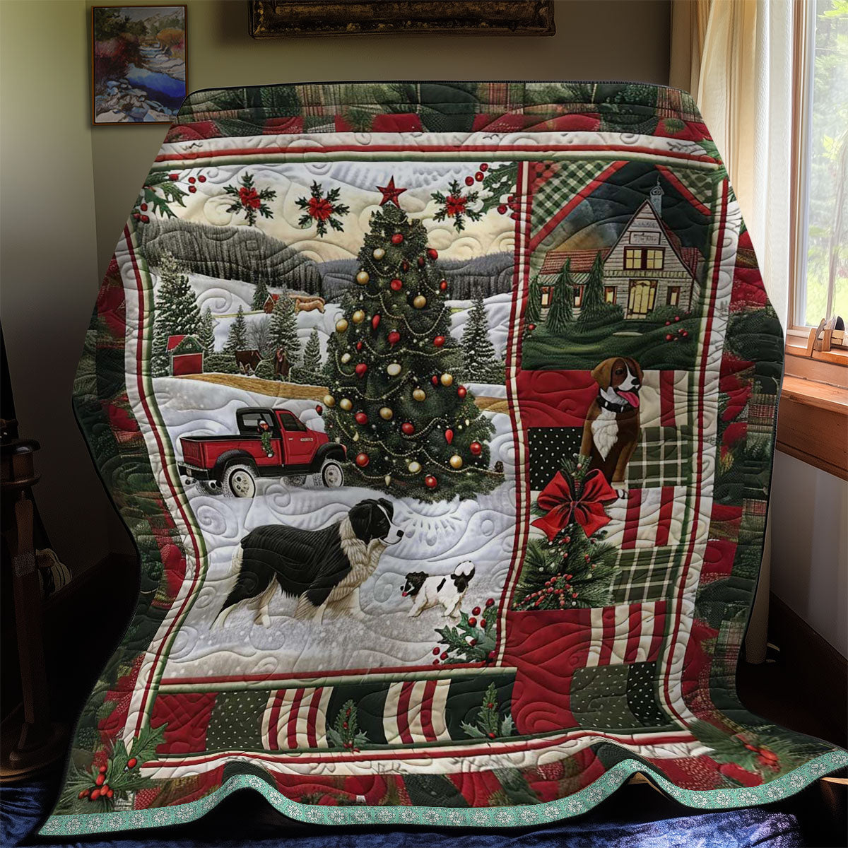 Red Truck Bernese Mountain Joy WN3008007CL Quilt