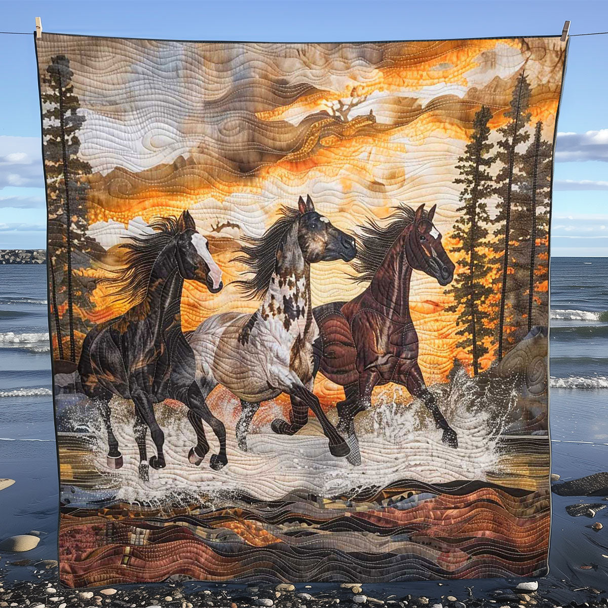 Running Horse WP1008020CL Quilt