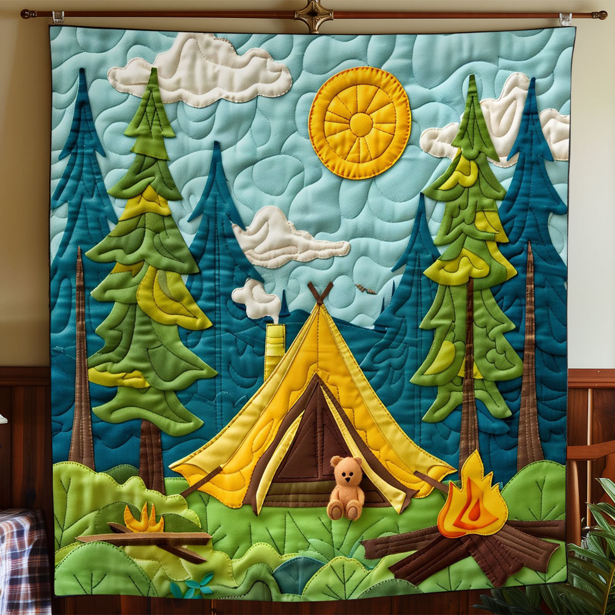Camping In The Forest WO2708038CL Quilt