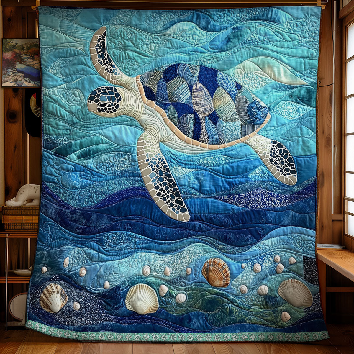 Seashell Ans Turtle XR1409015CL Quilt