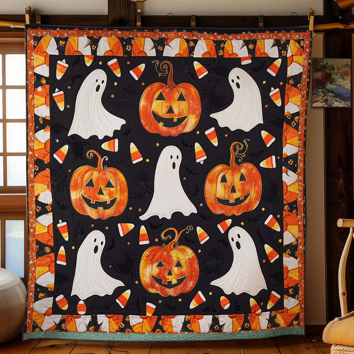 Boo Pumpkins XR1009001CL Quilt