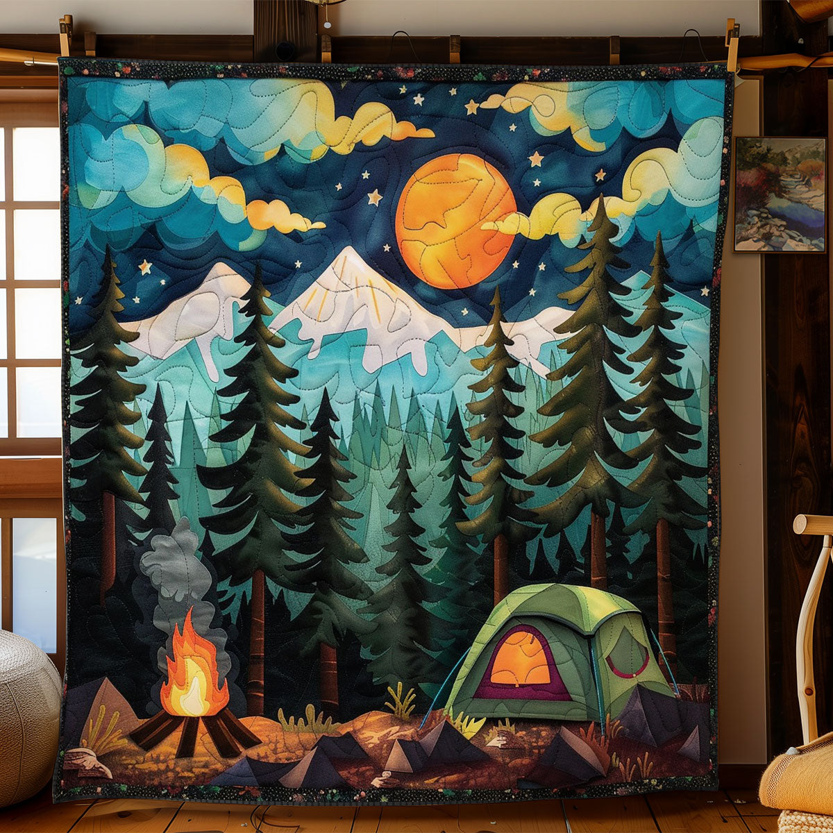 Camping In The Forest WO2208026CL Quilt
